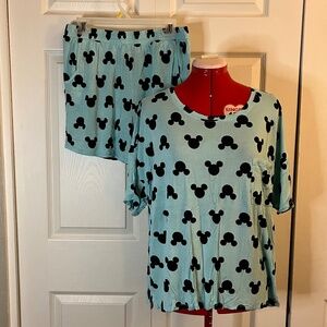 Disney Mickey Mouse Pj Lounge Short Set Size Large